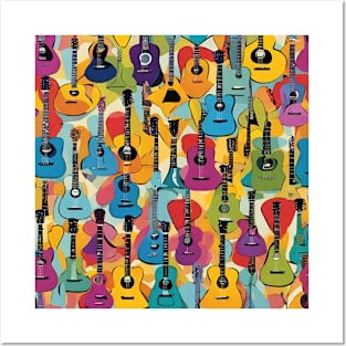 Cartoon Guitars Ensemble Posters and Art